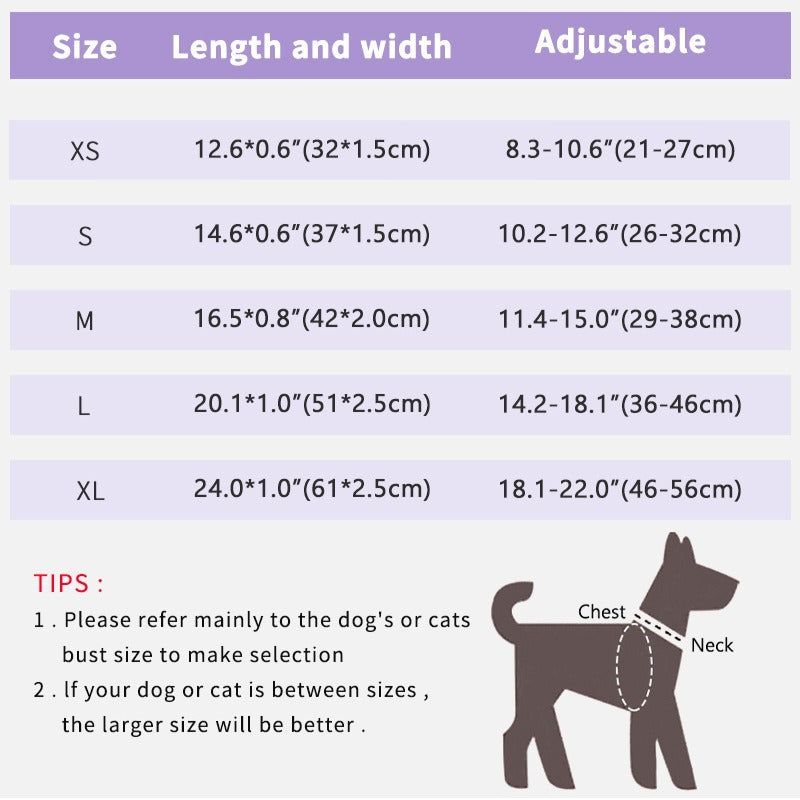 Pet Double-D-Ring Adjustable Space-Cotton Collar