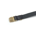 Dark Grey Velvet Pet Collar Lettering Metal Buckle