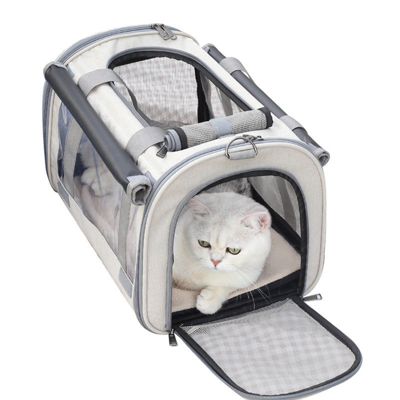 Outdoor Portable Transparent Breathable Foldable Pet Bag