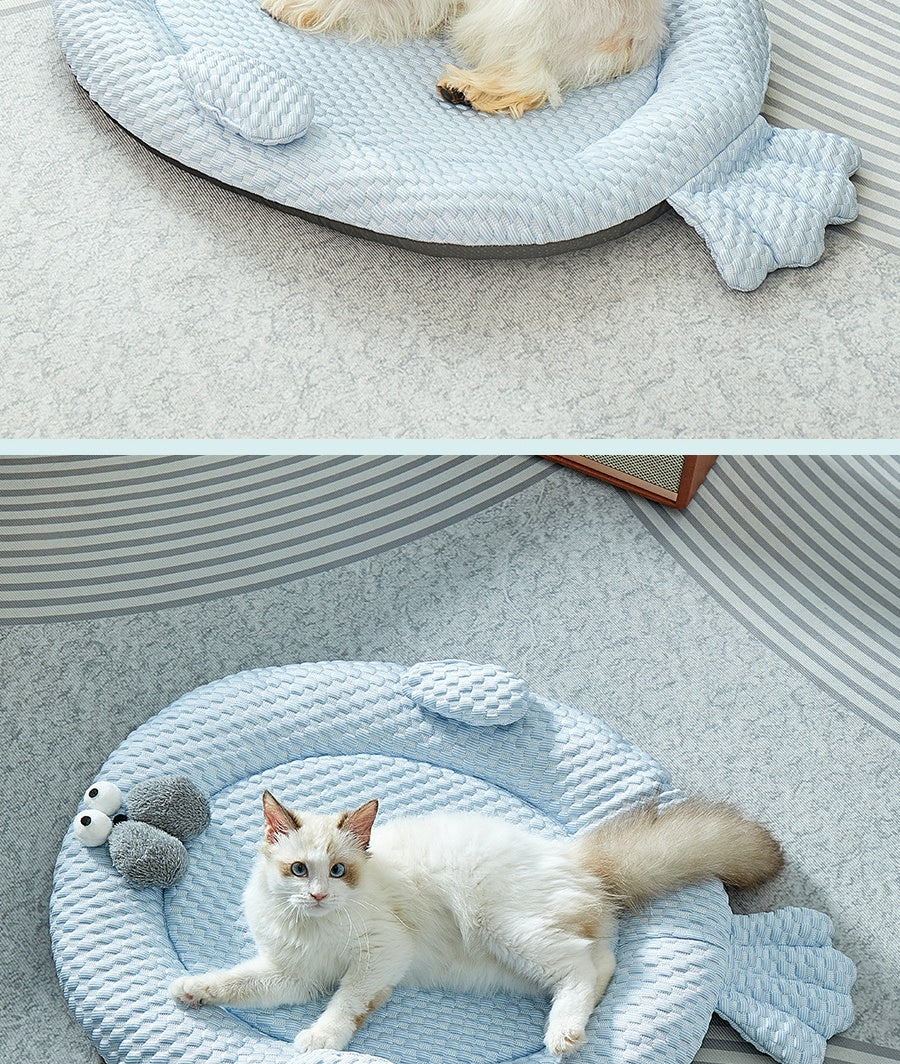 Cooling Ice-Silk Fabric Pet Bed