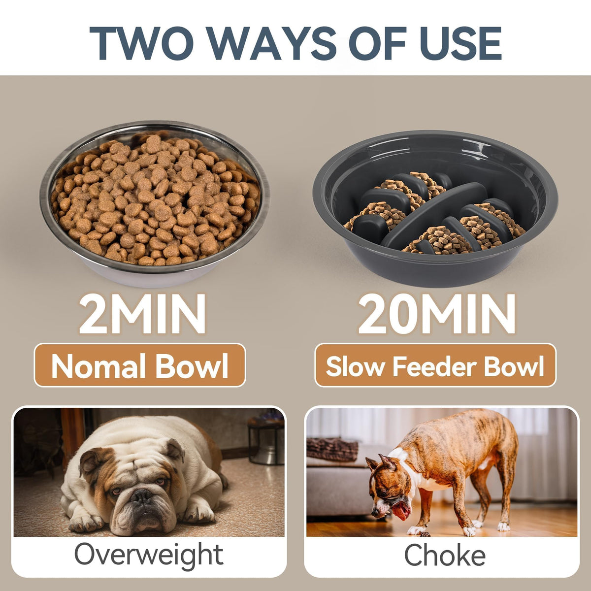Adjustable Elevated Dog Bowl Stand Set