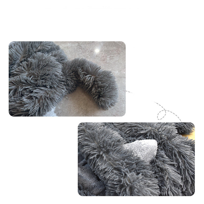 Pv Plush Pet Sleeping Bag In Autumn And Winter