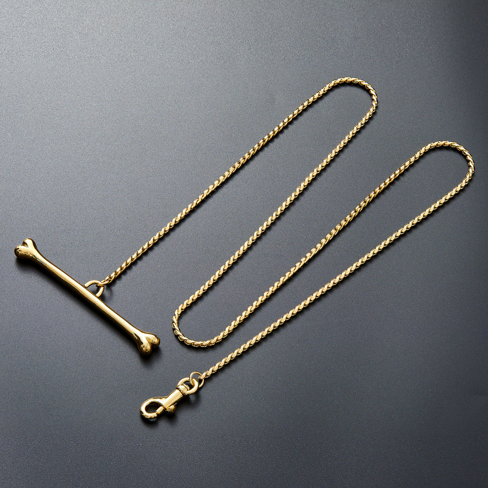 Stainless Steel Bone-Shaped Dog Leash