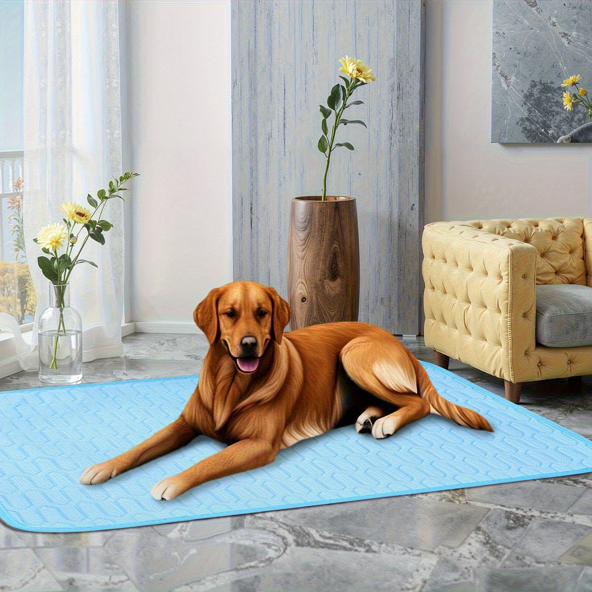 Ice Silk Cooling Latex Dogcat Cool Pad