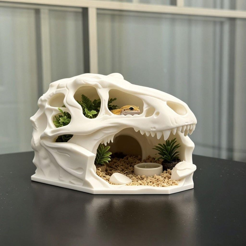 3D-Printed T-Rex Skull Hideout