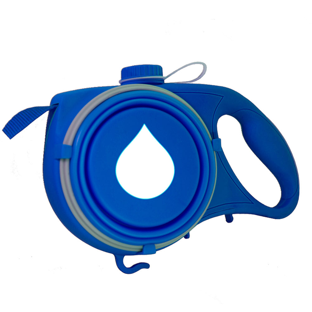 Portable Retractable Leash With Water Bottle