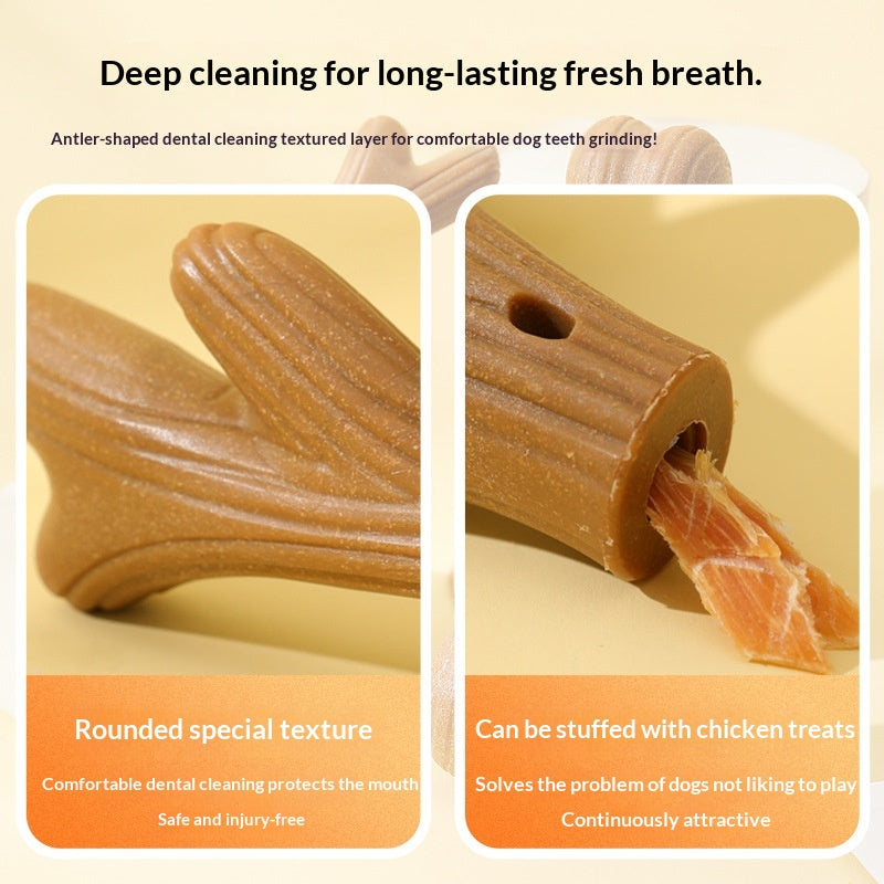 Bite-Resistant Pine Wood Dog Bone Chew