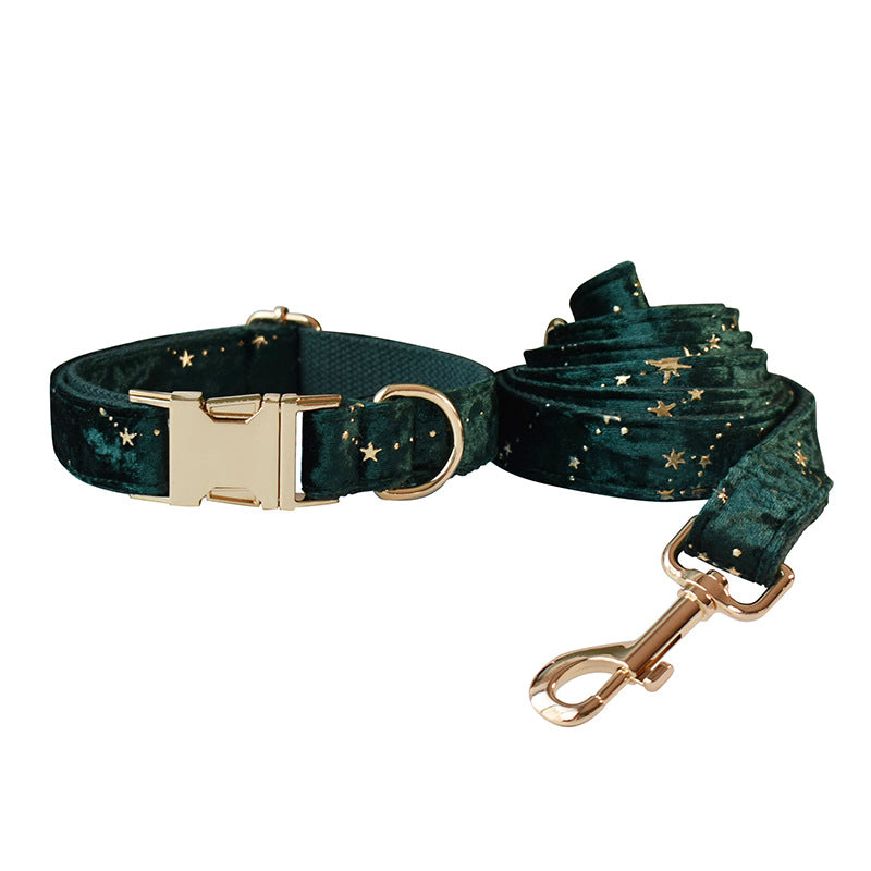 Cotton Dog Collar with Bow Tie