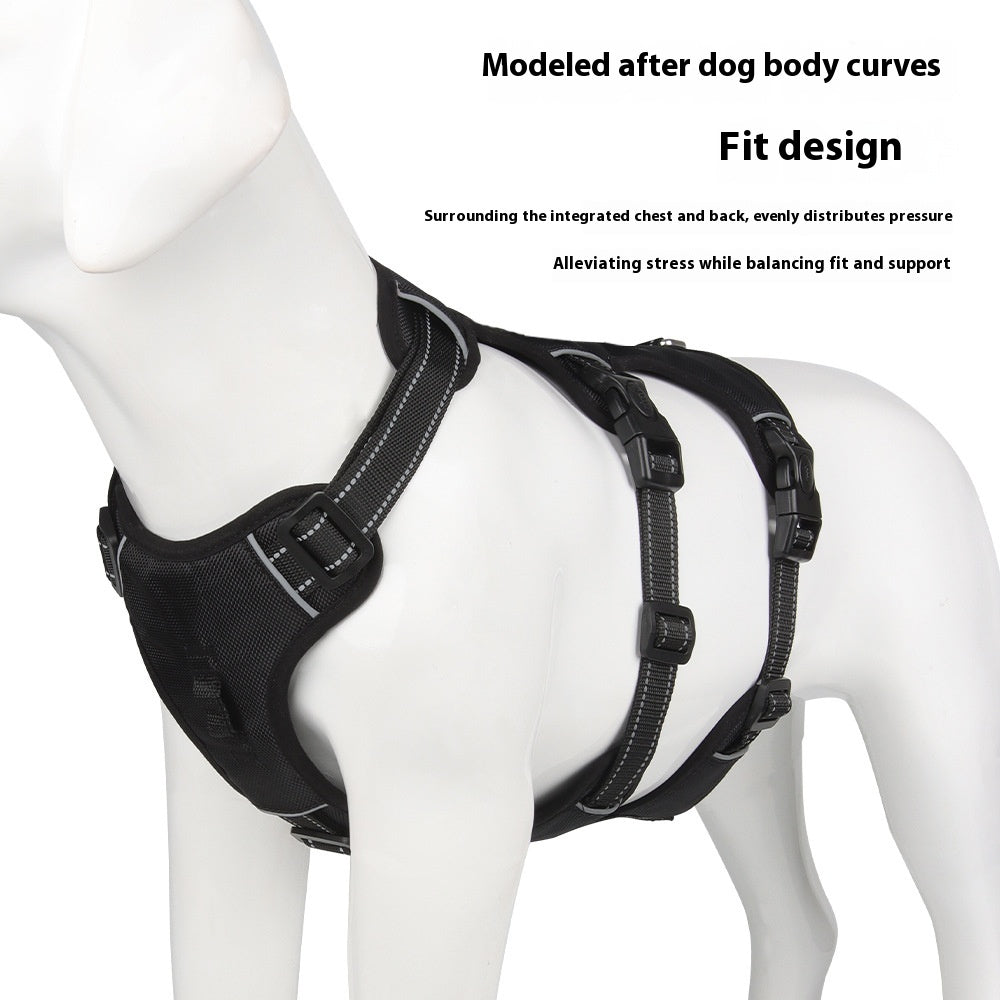 Anti Breaking Loose Big Dog Chest Strap Oxford Cloth Dog Hand Holding Rope Pet Supplies