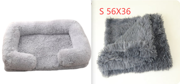 Plush Round Winter Pet Bed
