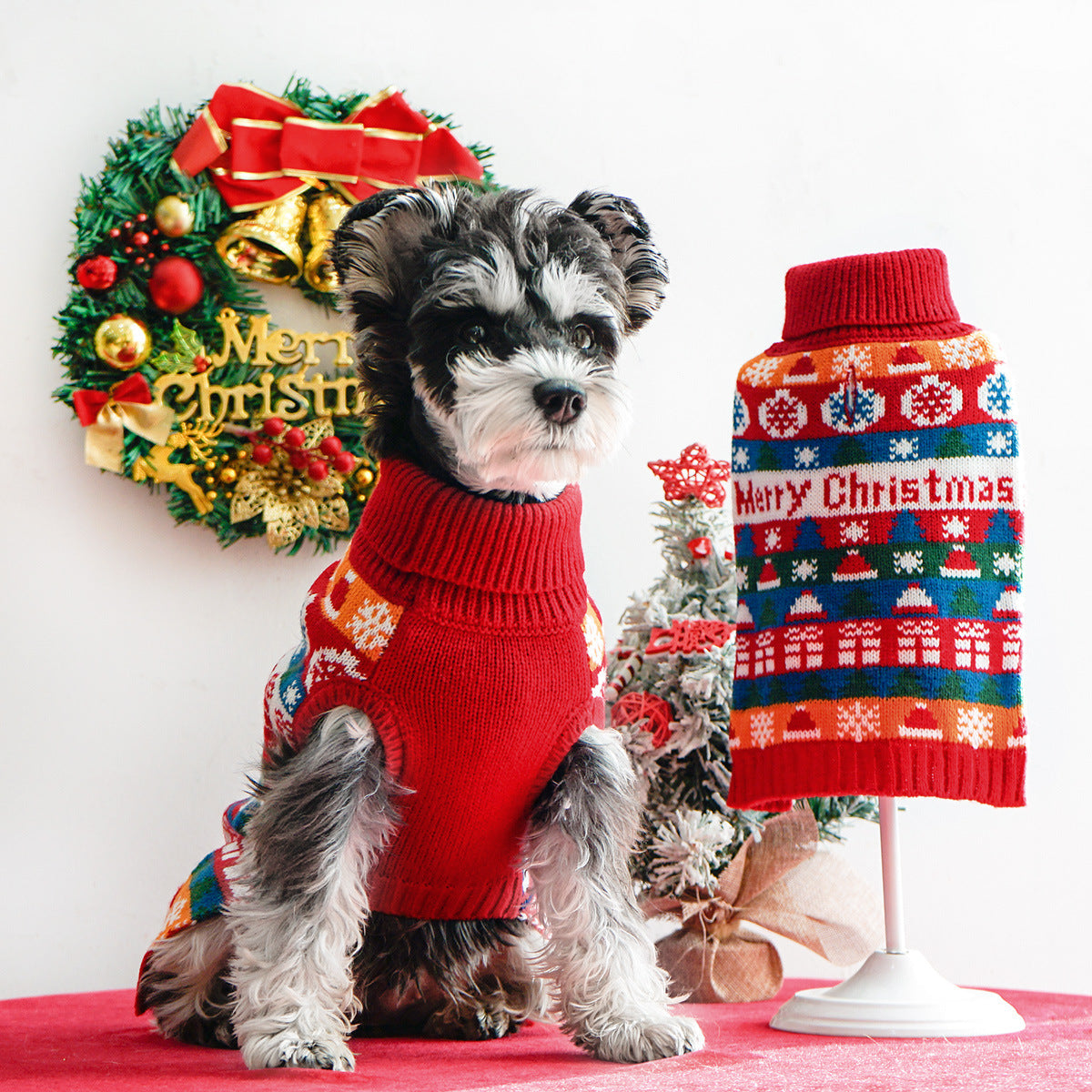Autumn Christmas Two-Leg Dog Sweater