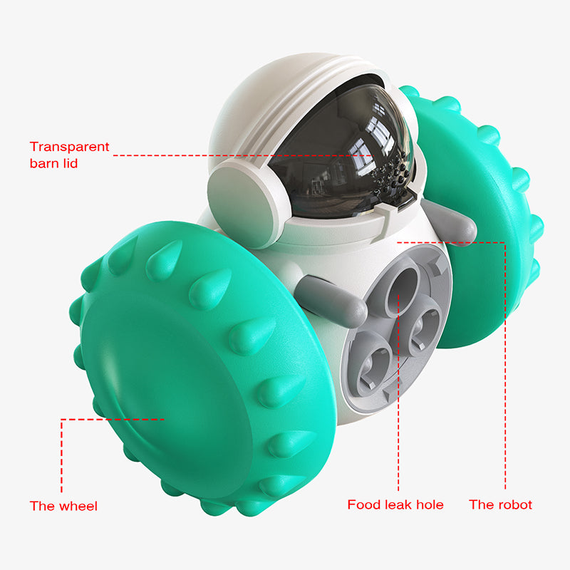 Interactive Dog Treat Leaking Toy For Small Large Dogs Puzzle Tumbler Funny Slow Dispenser Puppy Balance Car Pet Toys