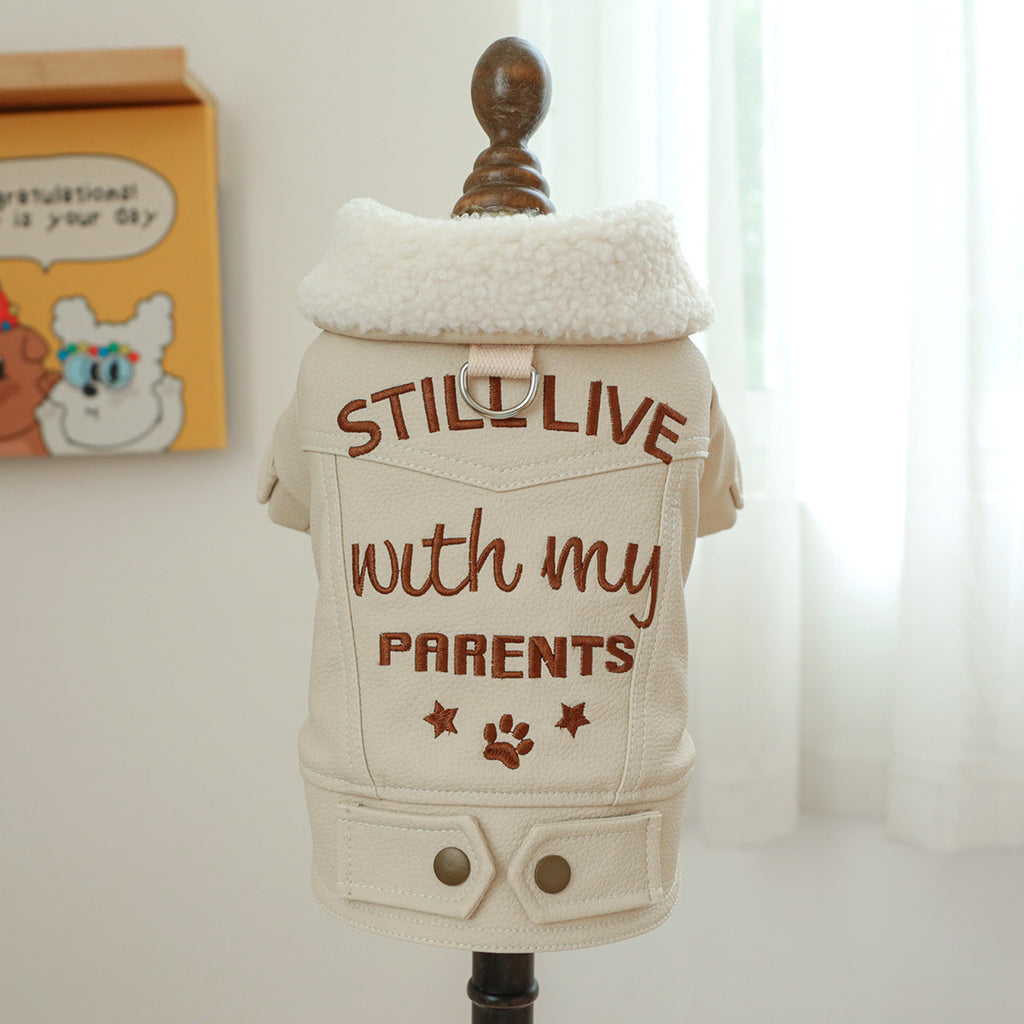 Fleece-Lined Padded Pet Clothes For Warmth