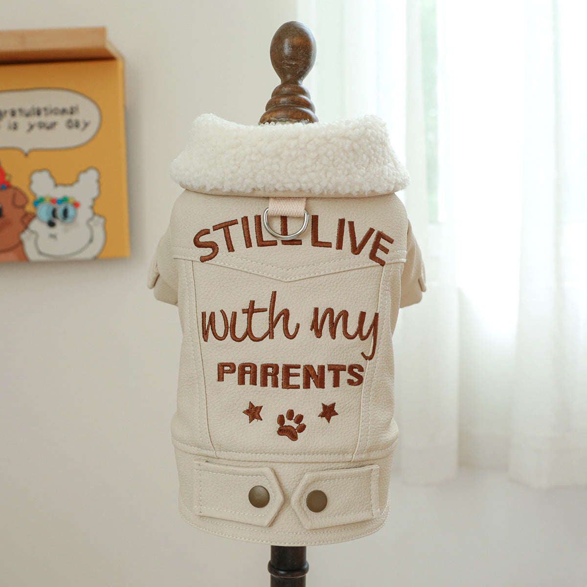 Fleece-Lined Padded Pet Clothes For Warmth