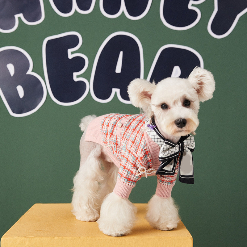 Teddy Fadou New Pet Small Fragrance Sweater Cardigan