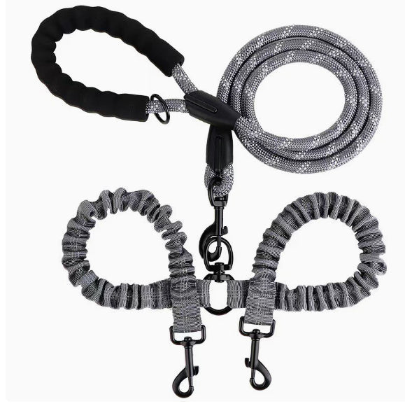 Explosion-Proof Double-Headed Pet Leash With Luminous