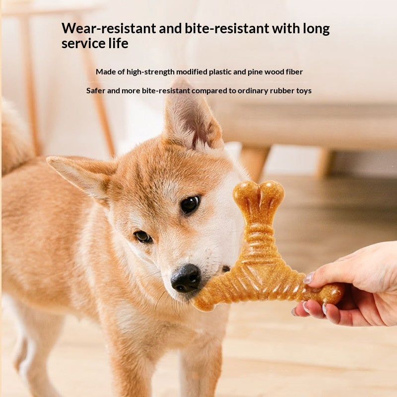 Wood-Plastic Antler Chew Stickdurable Pet Toy For Small Medium And Large Dogs