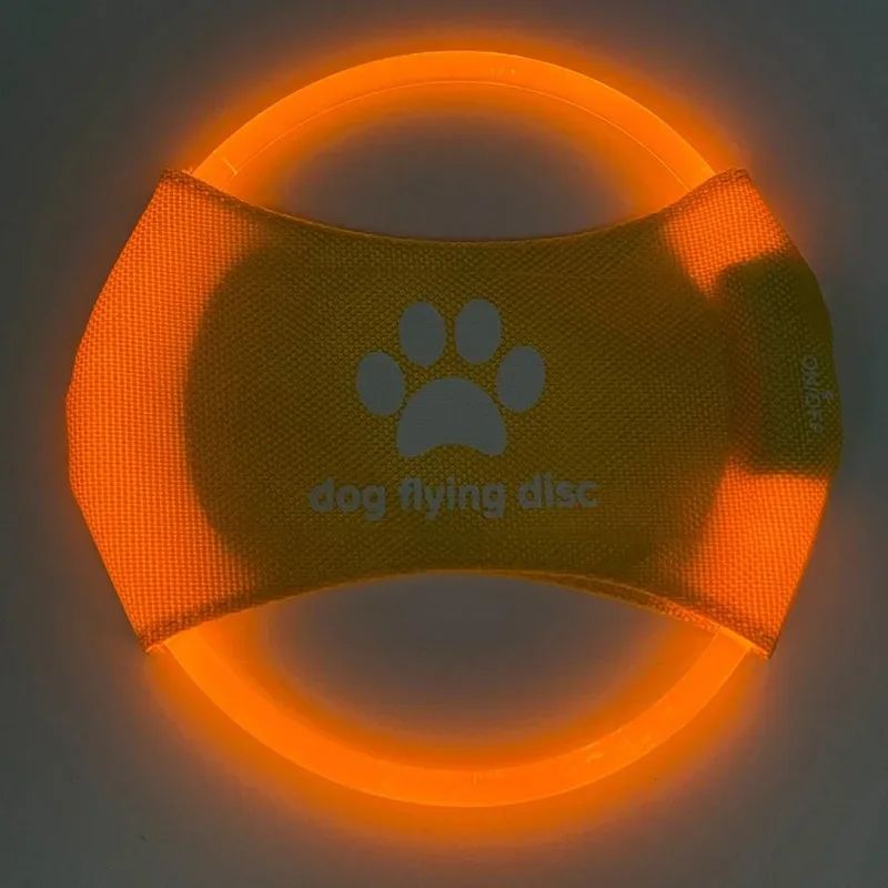 Dog Flying Discs Light Glowing Led Luminoustrainning Interactive Toys Game Flying Discs Dog Toy Pet Dog Accessories