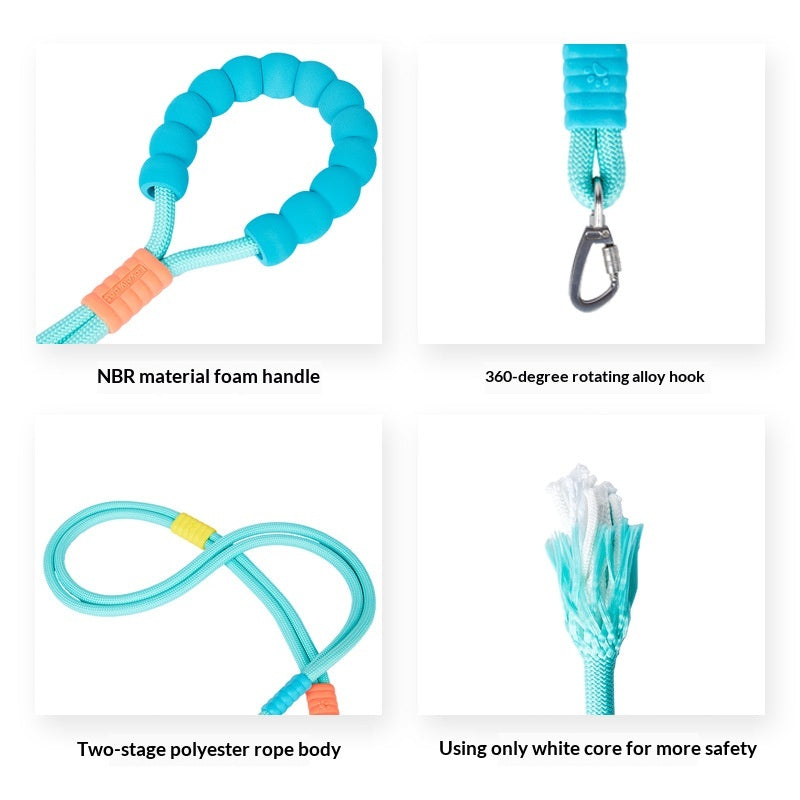 Two-Section Dog Leash Cross-Body Multi-Functional P-Shaped Rope