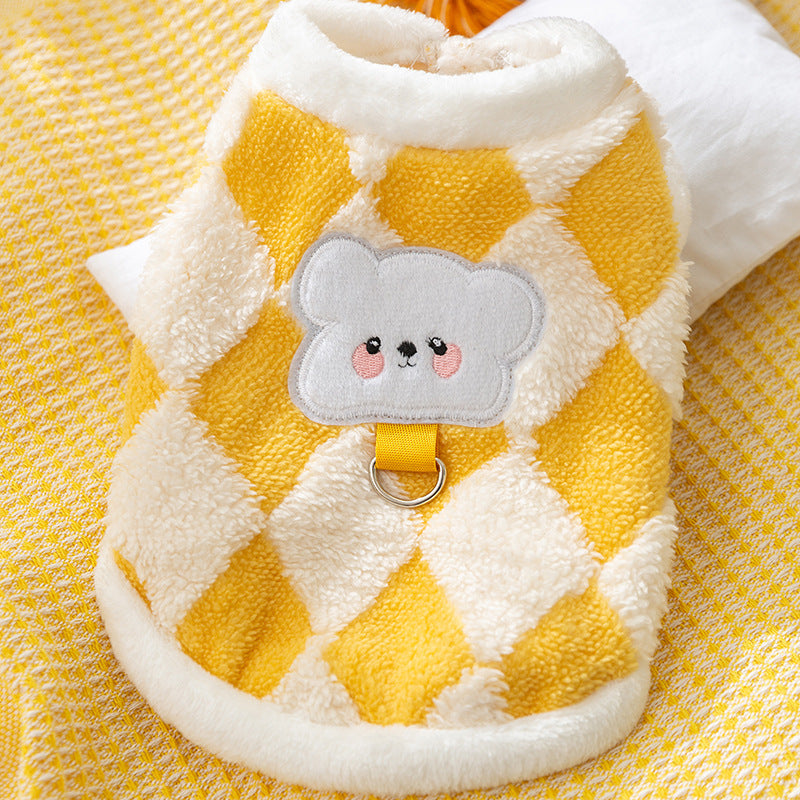 Cute Fluffy Cow-Feet Winter Dog Jacket
