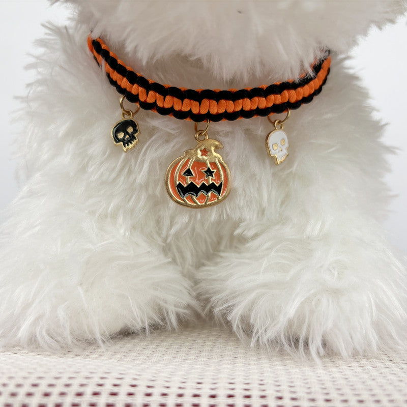 Halloween Hand-Woven Pet Collar Decoration