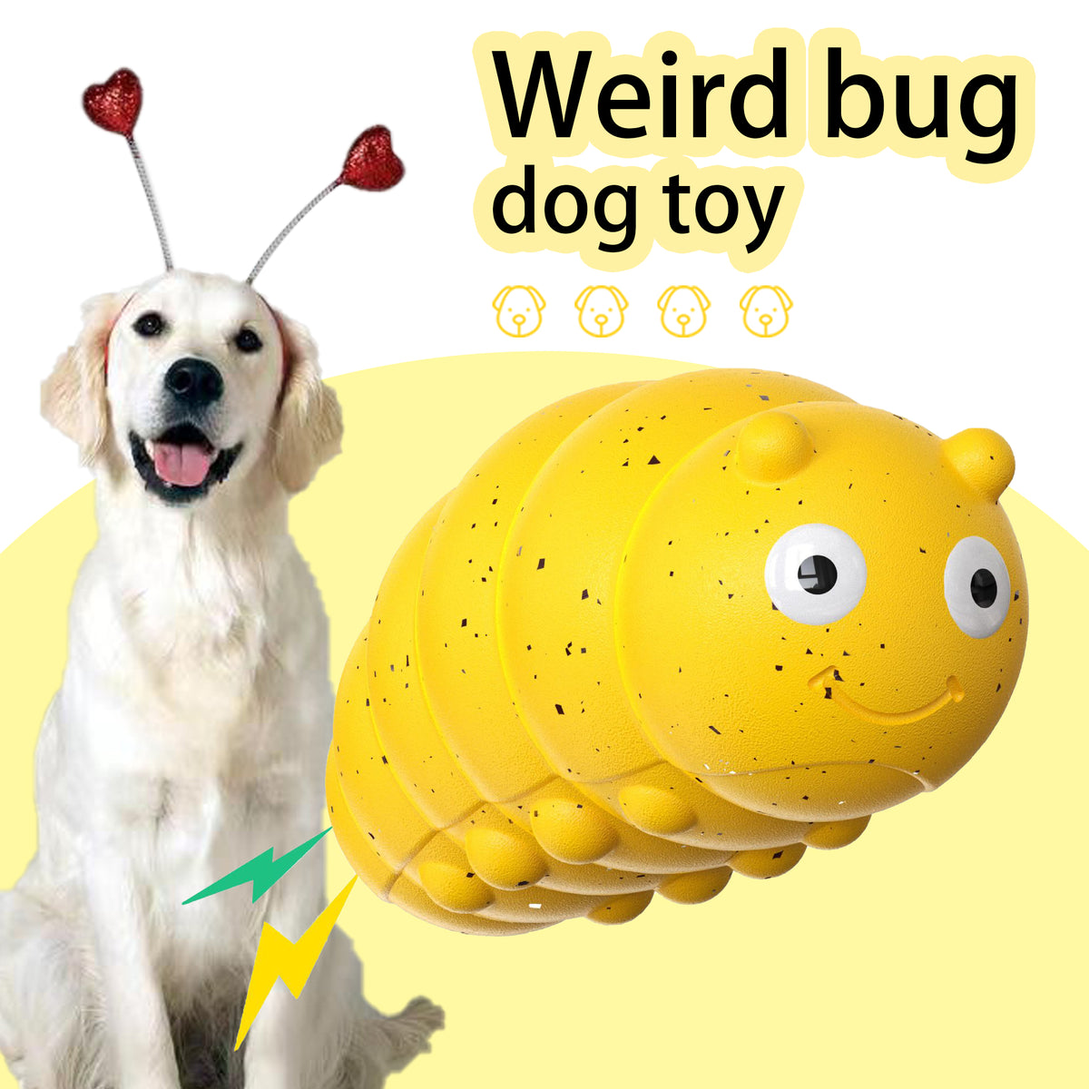 New Teething Dog Toy With Barking Bug