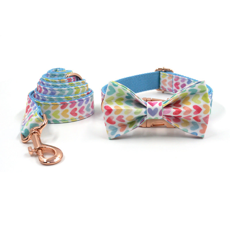 Pet Supplies Dog Collar Leash Bow