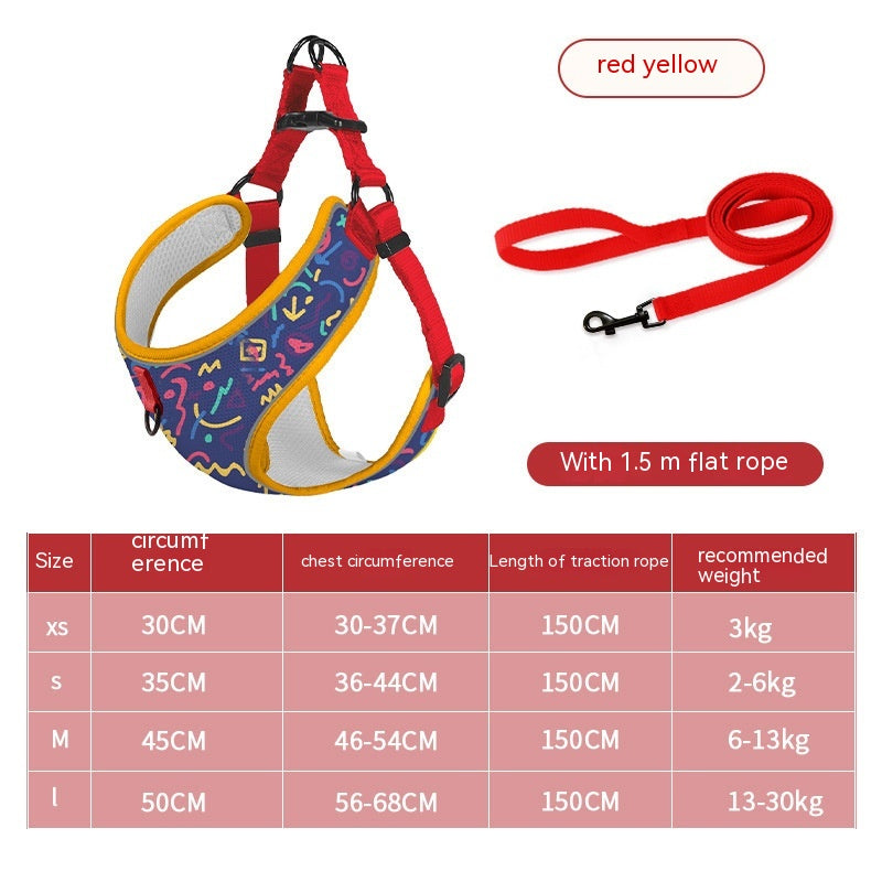 Pet Hand Holding Rope Vest-Style Dog Reflective Explosion-Proof