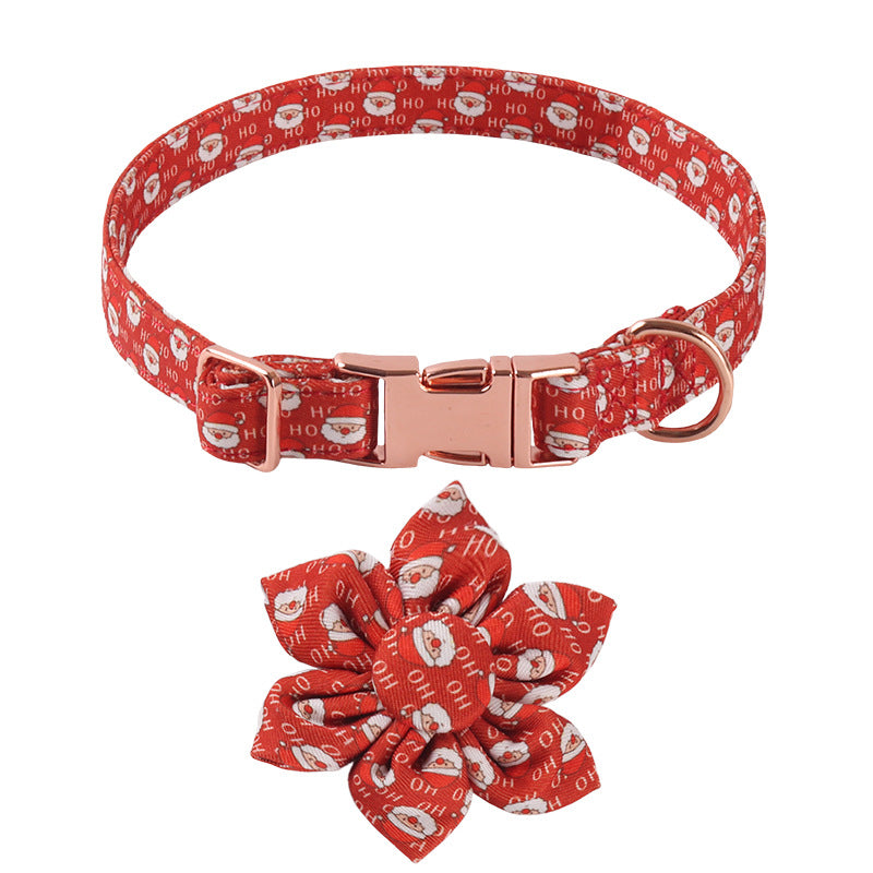 Pet Supplies Design Christmas Series Bow Sunflower Holiday Dog Collar