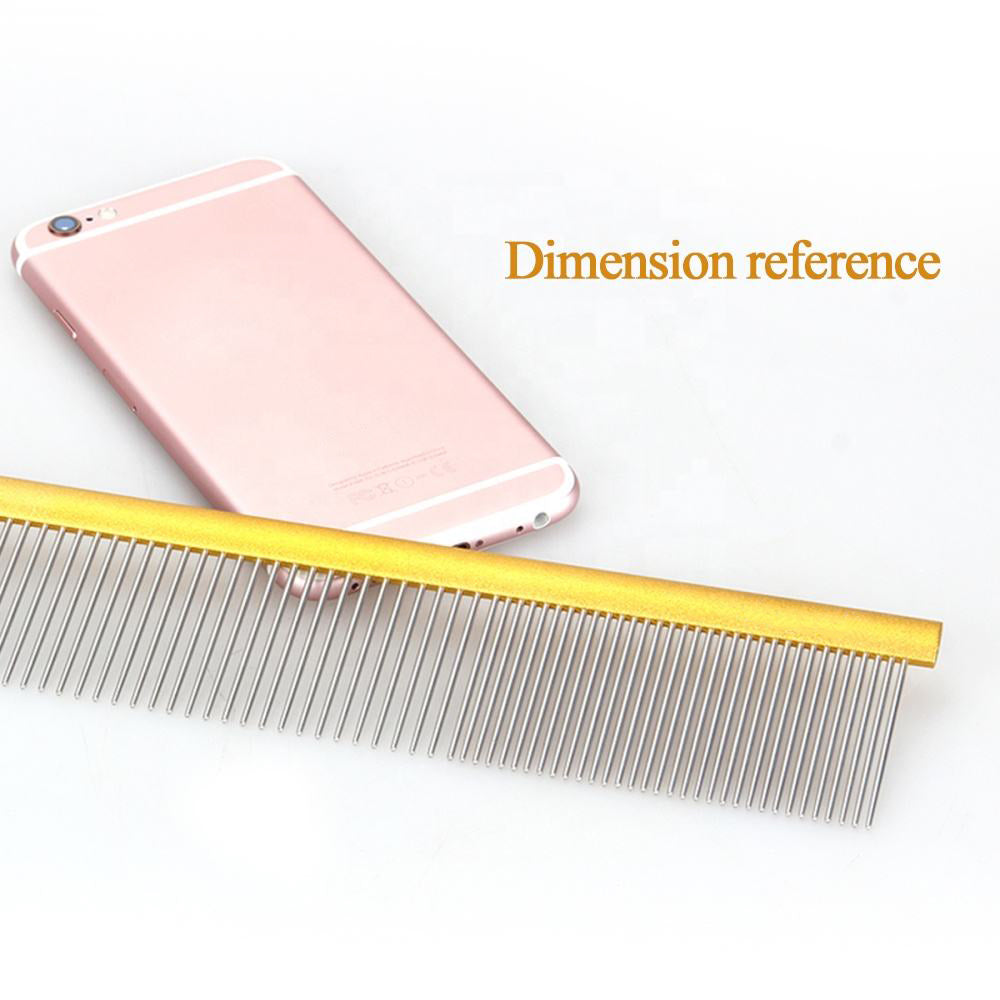 Pet Comb Colorful Stainless Steel Shedding 1Mm Dog Grooming Comb Puppy Hair Remover Piano Paint Cleaning Brush Pet Accessories