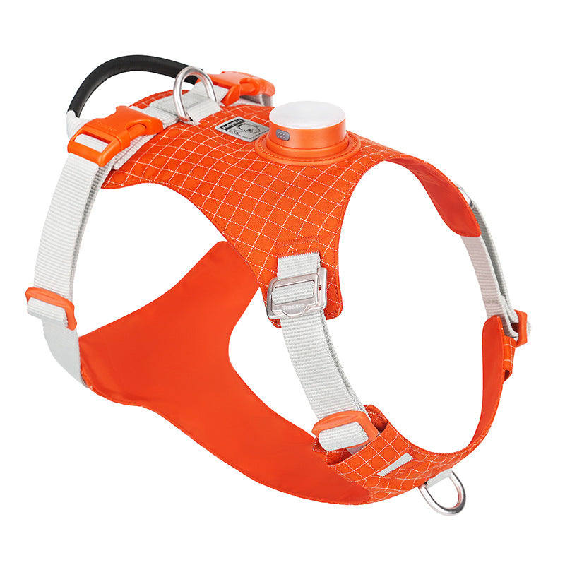 Dog Chest Harness Traction Led Outdoor Night Light