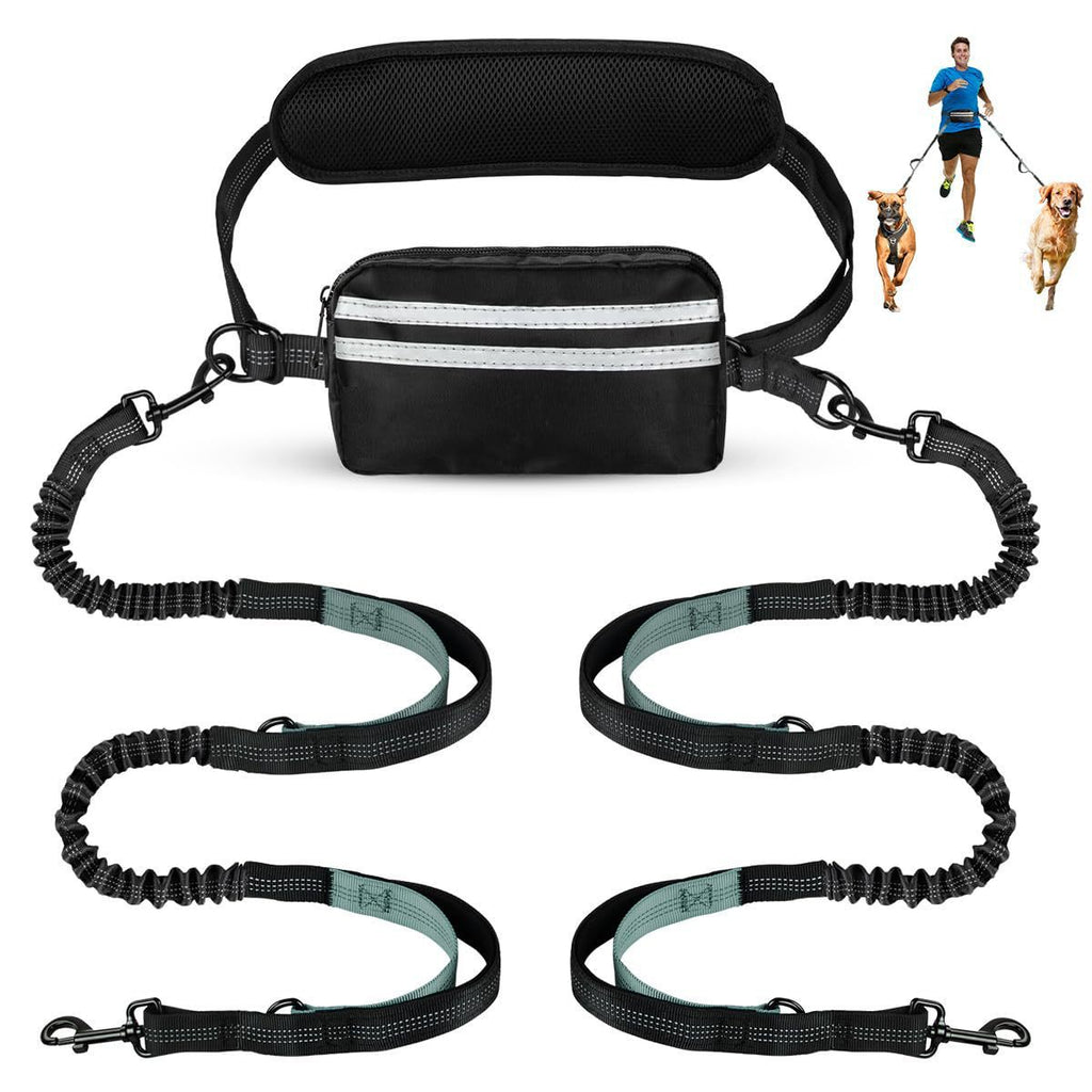 Pet Running Leash with Waist Bag