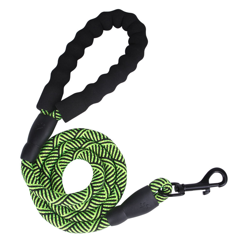 Dog Nylon Tow Rope Pull-Resistant P Chain Round Rope Walking Single Dog Leash Dog Chain