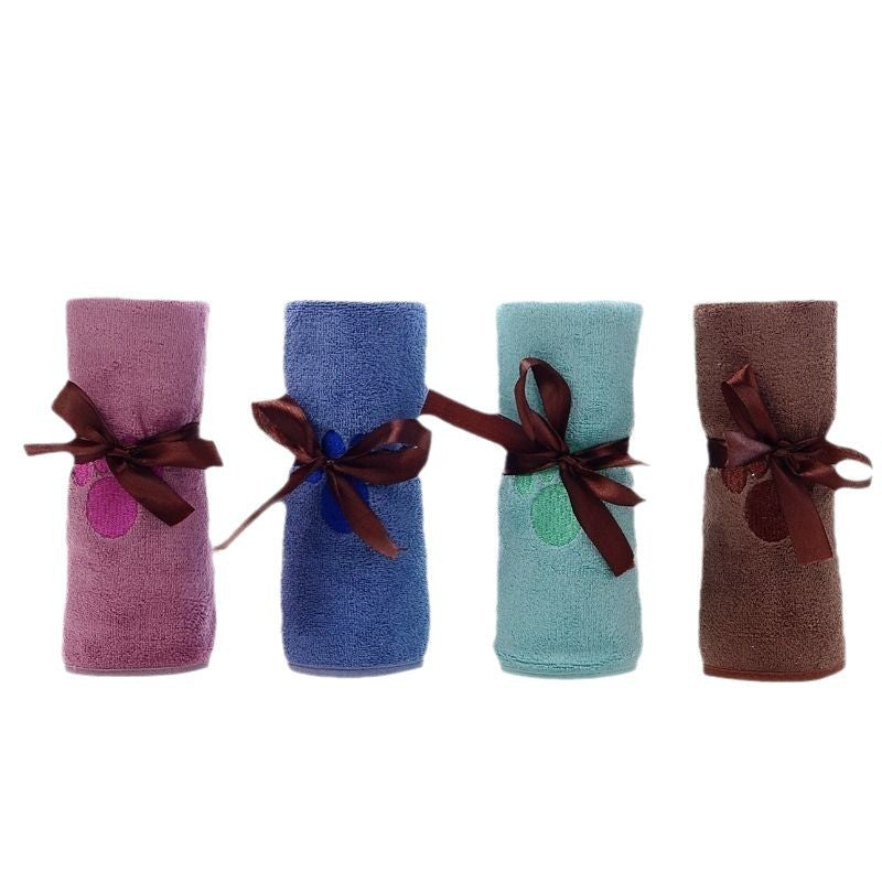 Embroidery Process for Ultra-Fine Fiber Absorbent Towels