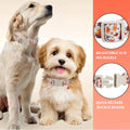 Adjustable Fall Dog Collar With Maple Leaf Charm - Durable Soft Fabric Collar For Small Medium Large Dogs, Perfect For Autumn Walks & Family