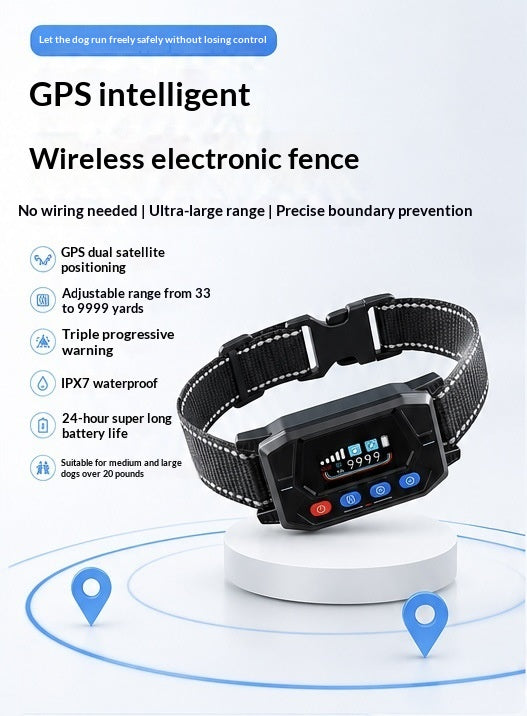 Smart GPS Wireless Fence Tracking Collar