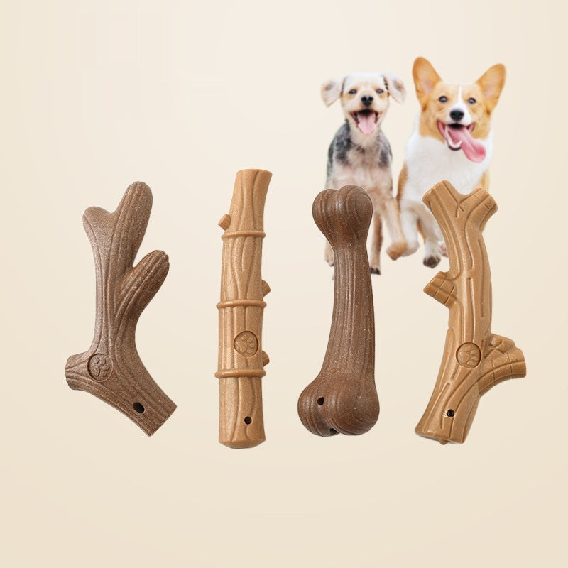 Pet Chew Toy Bone-Shaped Made Of Bamboo Helps Grind Teeth Strengthens Teeth And Is Highly Durable