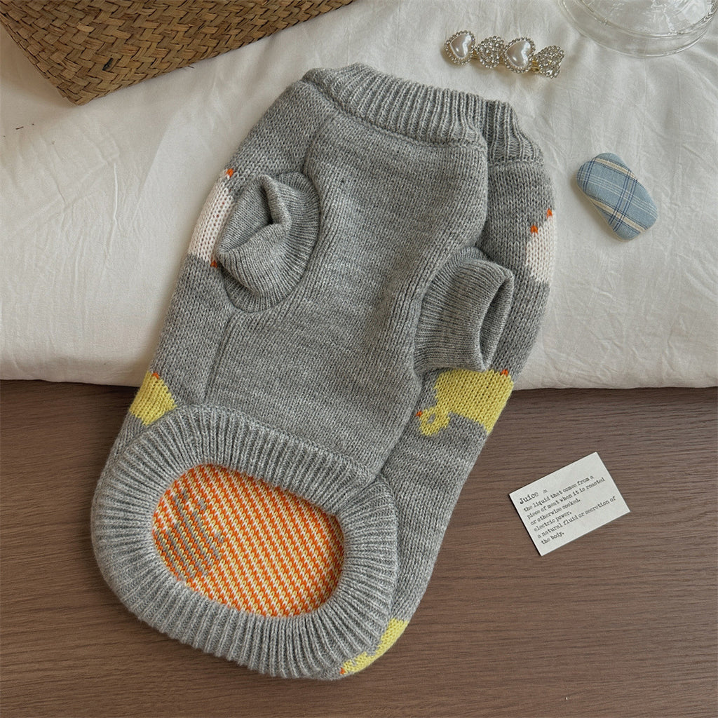 Gray Fair Isle Little Dog Sweater
