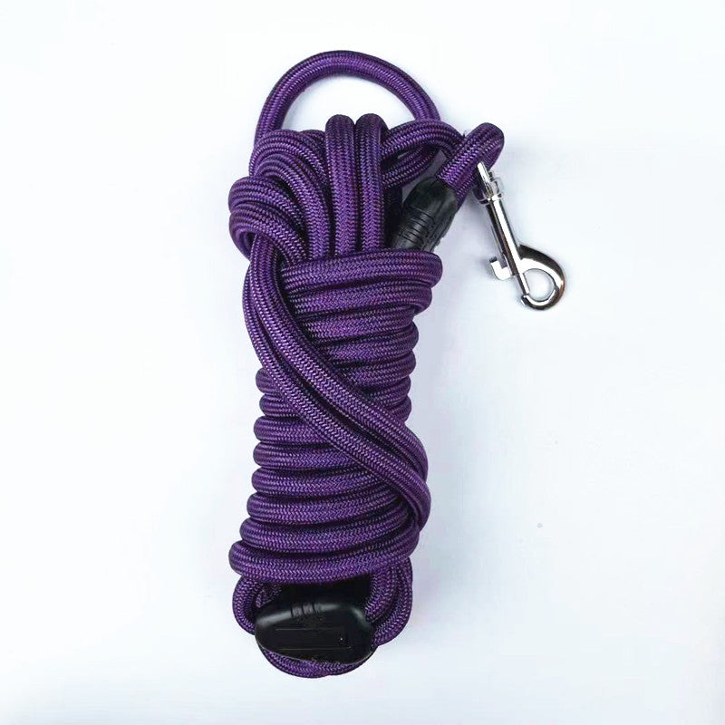 Portable Solid Color Pet Tracking Training Traction Rope