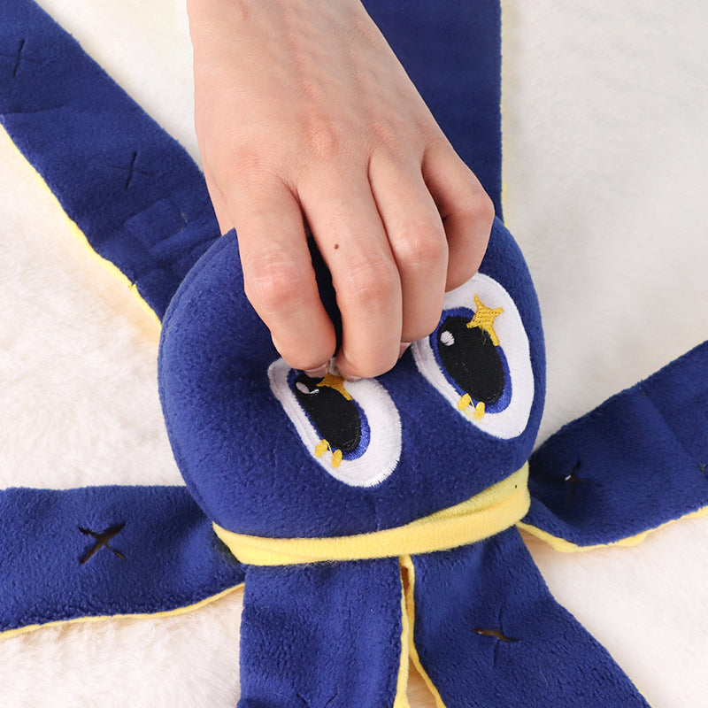 Octopus-Shaped Dog Toy Octopus-Shaped Paper Food Leak Pet Toy Molar Teeth Sniffing