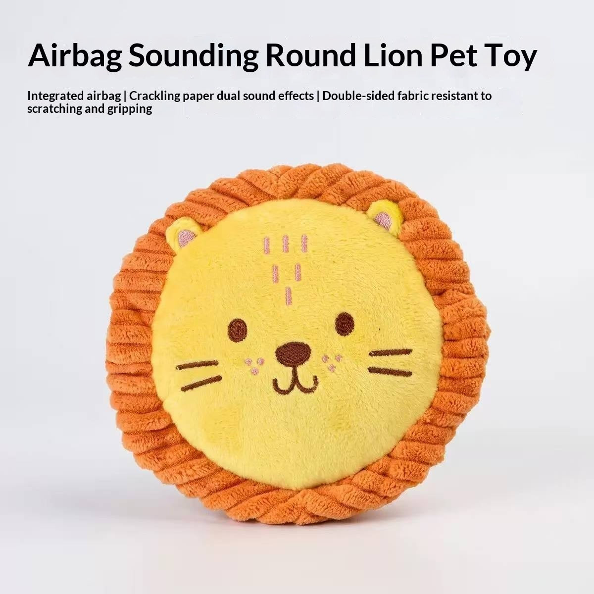 Round Plush Squeaky Dog Toy