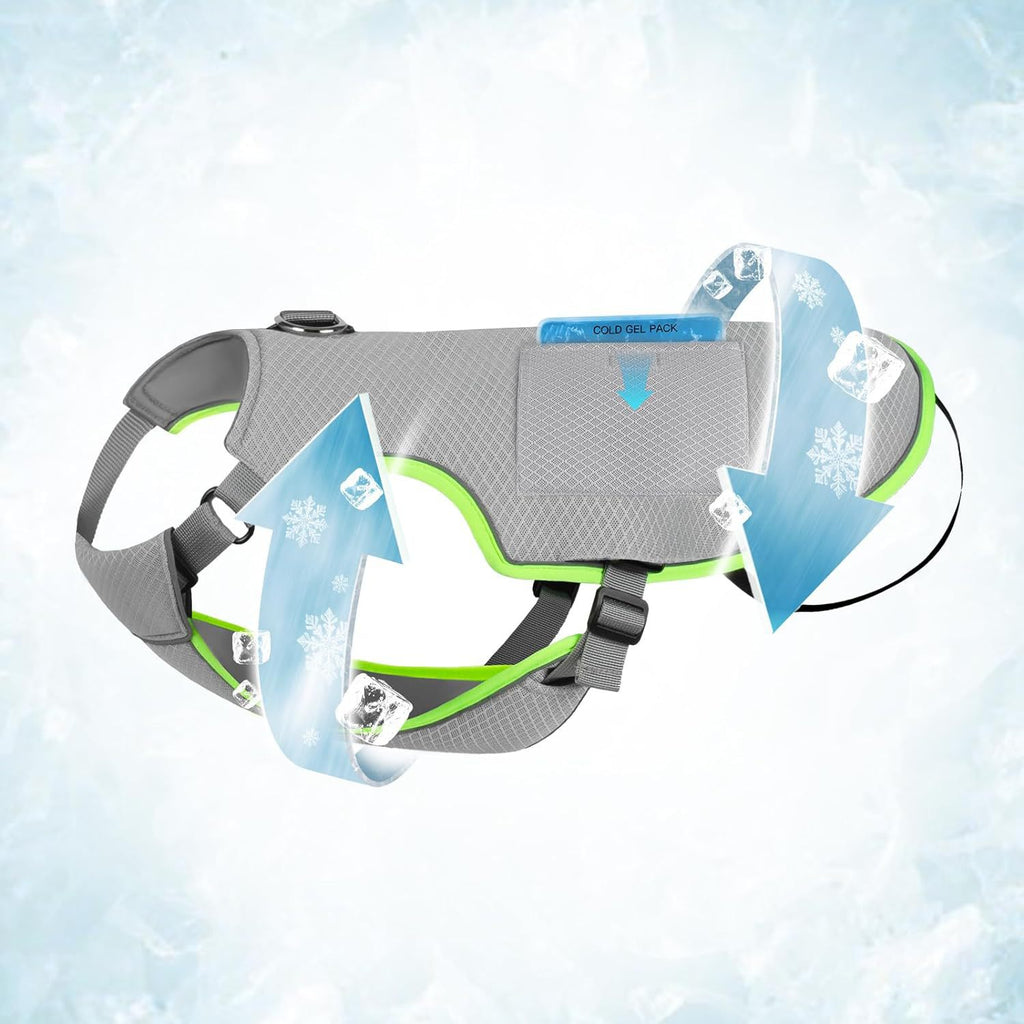 Reflective Cooling Dog Vest with Ice Packs