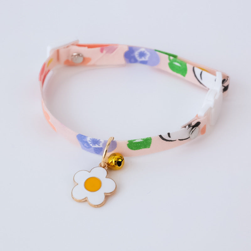 Pet Collar Flower Safety Buckle Necklace