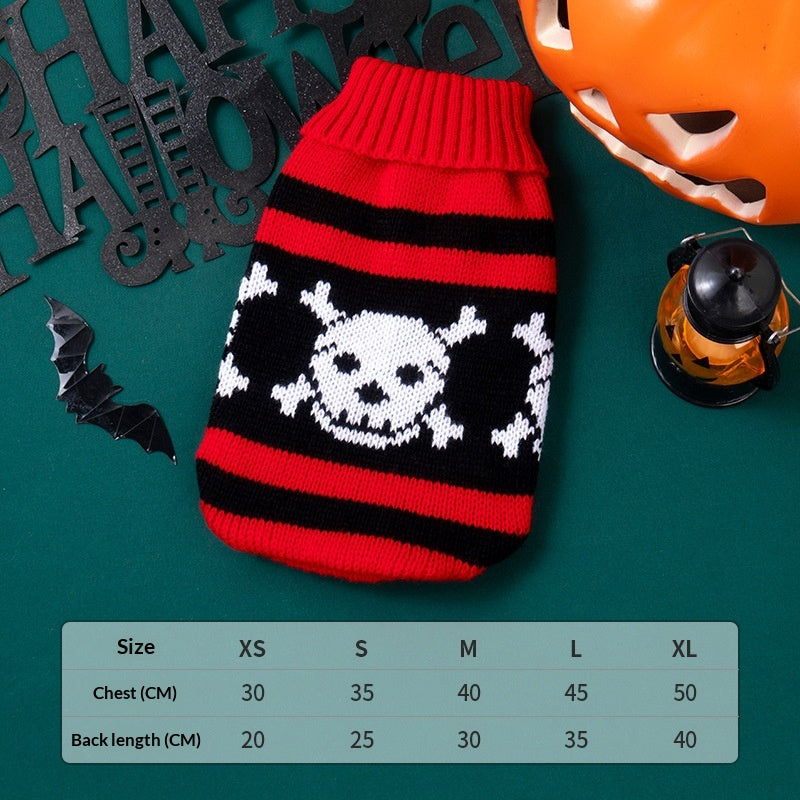 Knitted Christmas Santa Dog Sweater