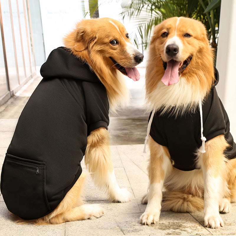 Simple Dog Zipper Pocket Sweater