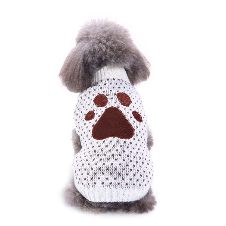 Pet Christmas Bone Stripe Sweater