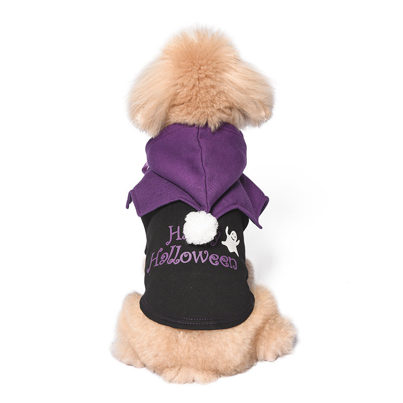 Halloween Pumpkin Two-Piece Dog Sweater