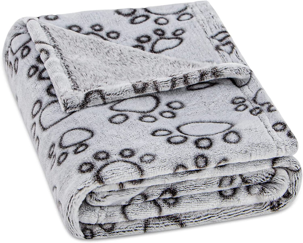 Flower Footprint Flannel Dog Blanket