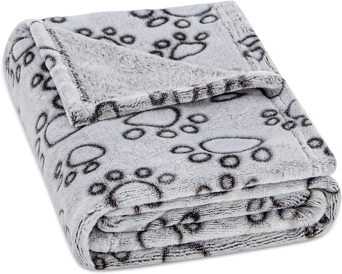 Flower Footprint Flannel Dog Blanket