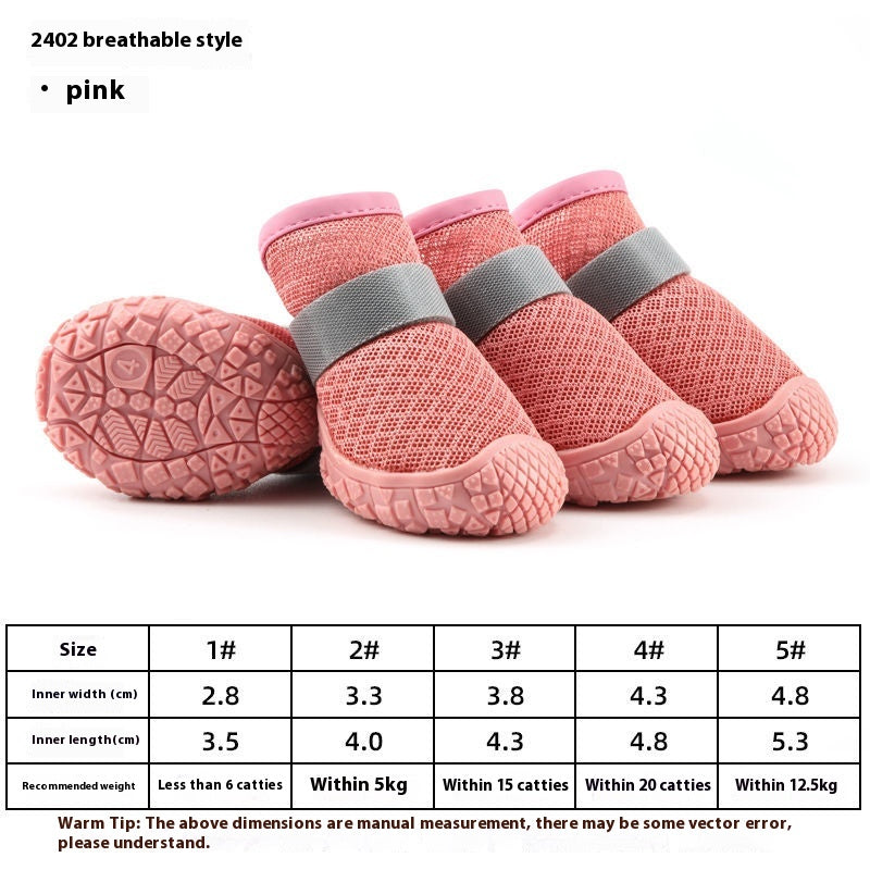 Waterproof Non-Slip Breathable Dog Shoes